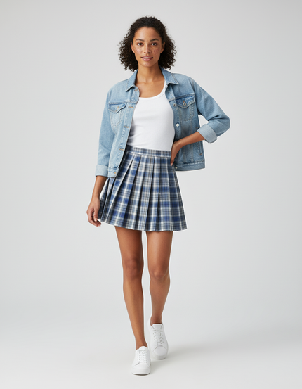 Jupe Plissée mini écolière chic