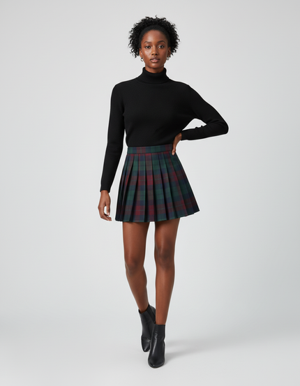 Jupe Plissée Écossaise Mini Chic raffinée authentique