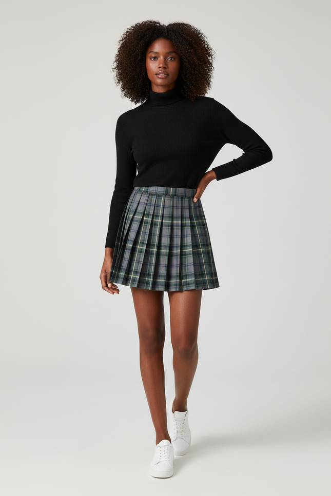 Jupe Plissée mini écossaise chic tendance