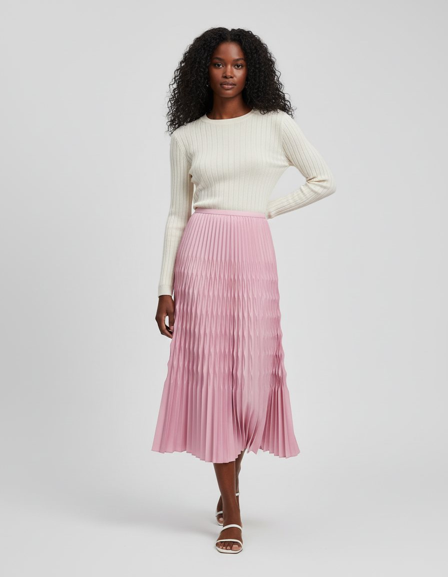 jupe midi plissée femme