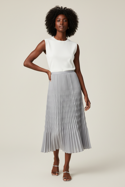 jupe plissée midi femme