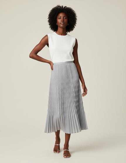 jupe plissée midi femme