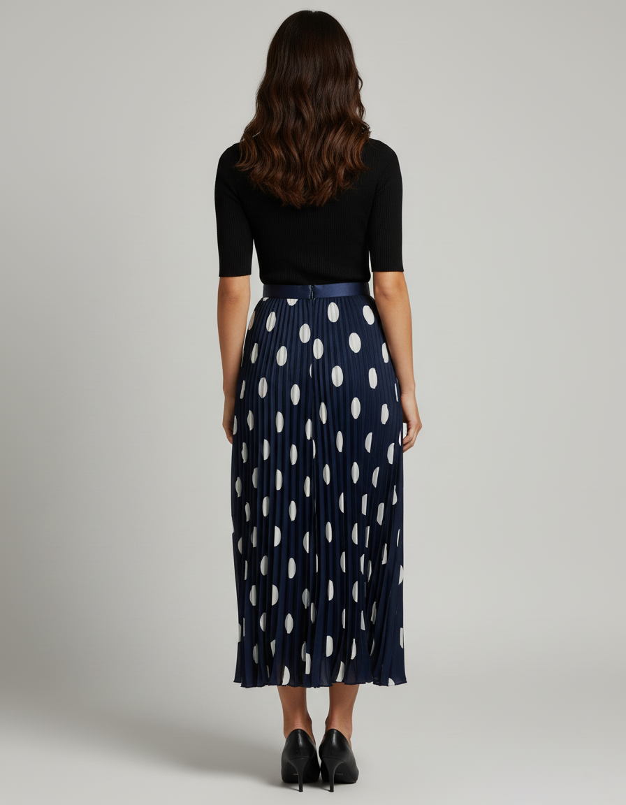 jupe plissée longue chic