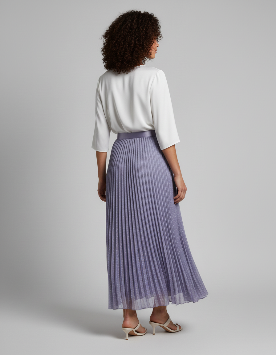 jupe plissée violette
