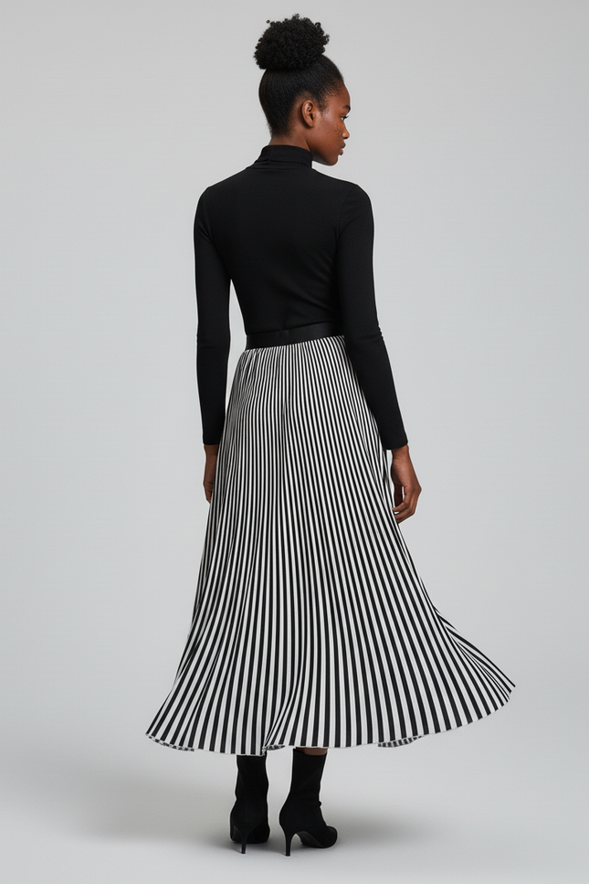 jupe plissée femme longue