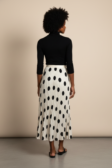 jupe plissée taille haute