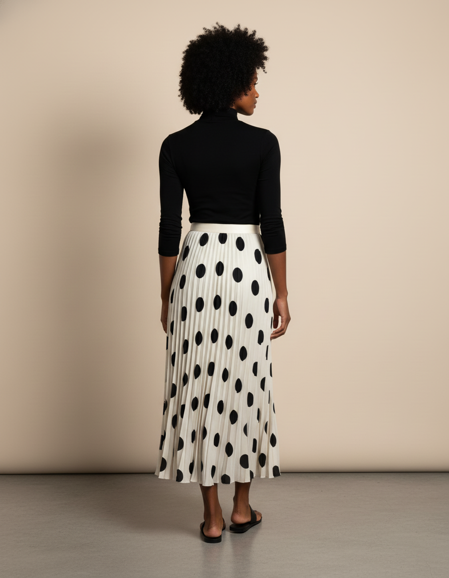 jupe plissée taille haute