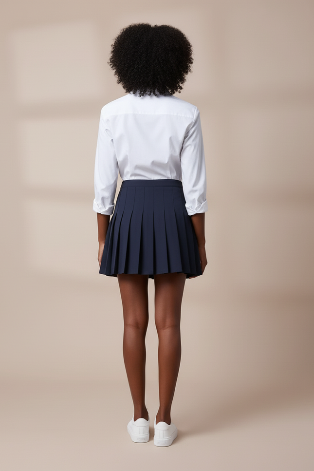 Jupe Plissée Marine Mini Chic