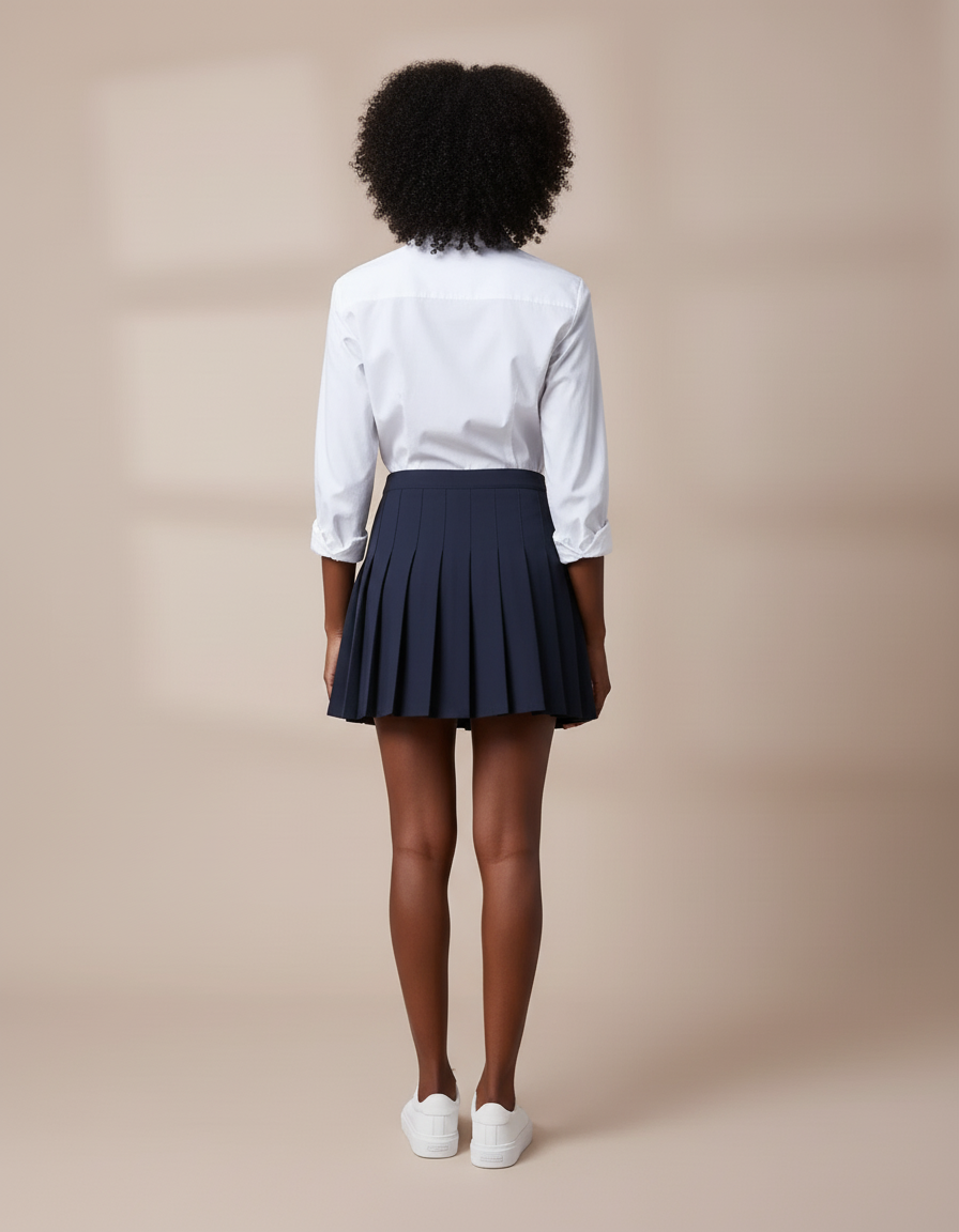 Jupe Plissée Marine Mini Chic