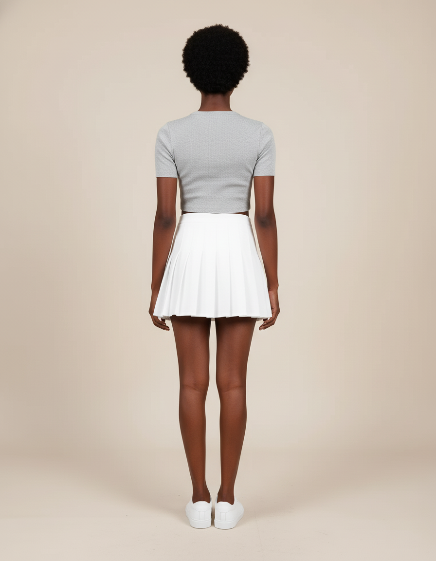 Jupe Plissée Blanche Mini Chic