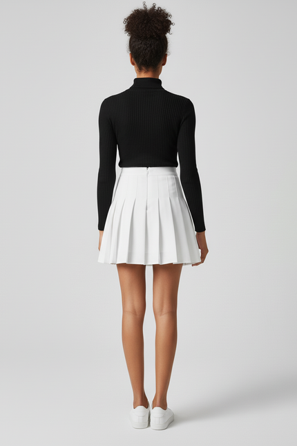 Jupe Plissée blanche mini Y2K