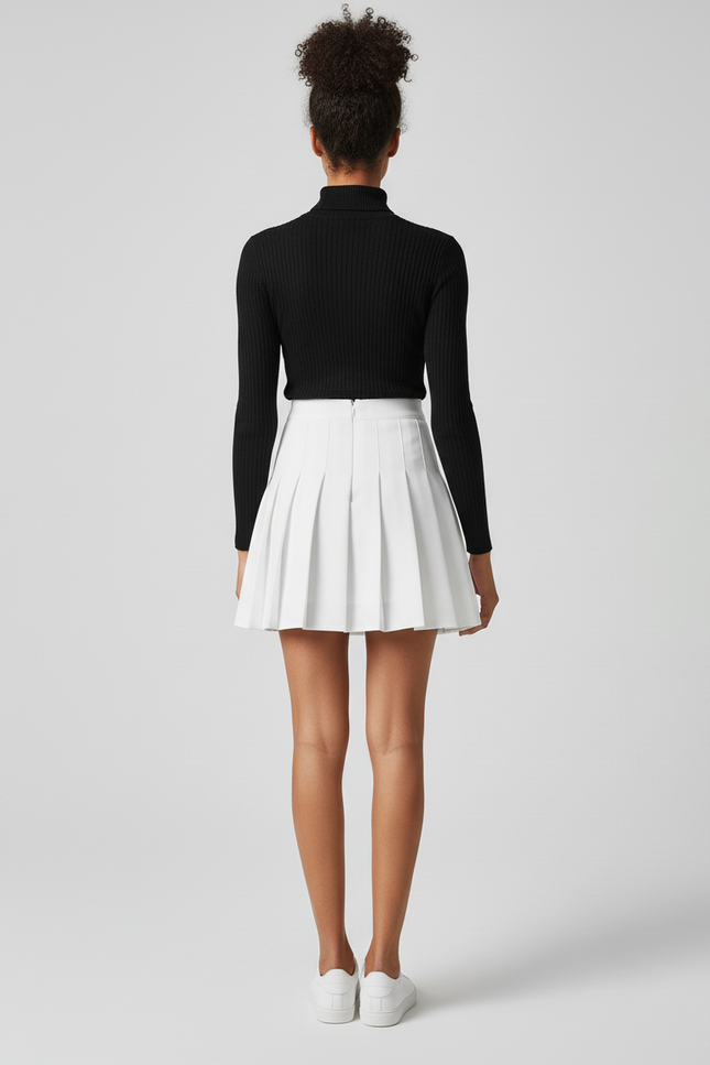 Jupe Plissée blanche mini Y2K