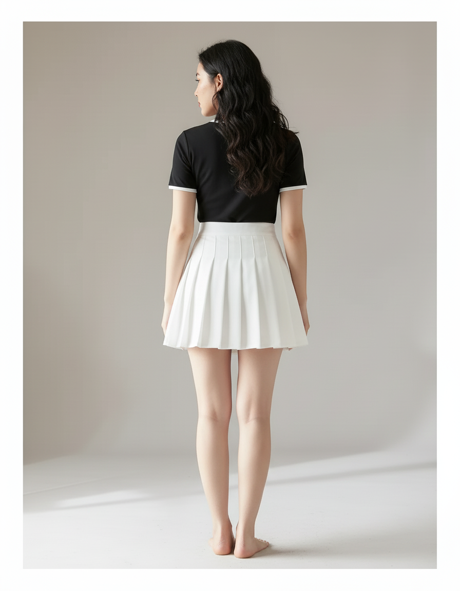 Jupe Plissée blanche mini chic raffinée