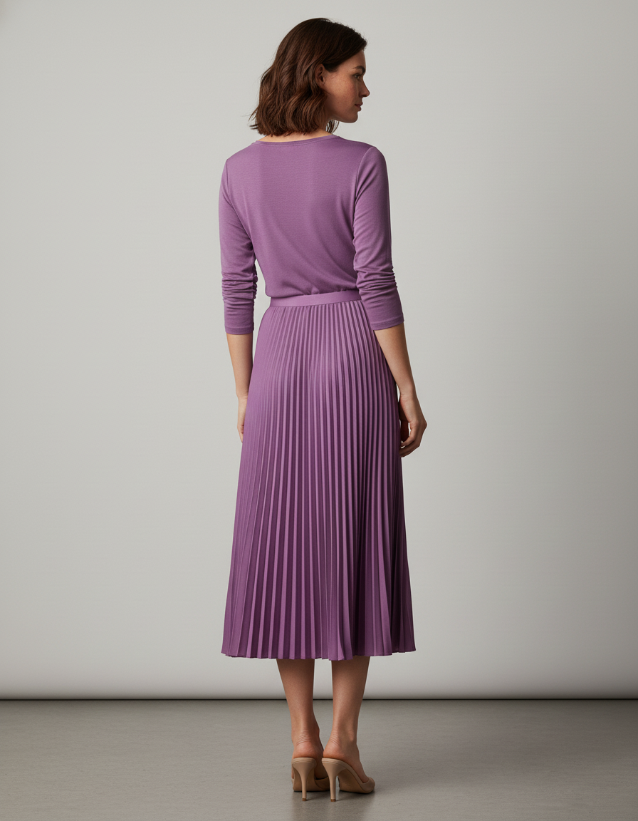 jupe plissée lilas