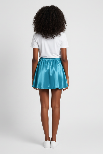 Jupe Plissée Turquoise Brillante Chic