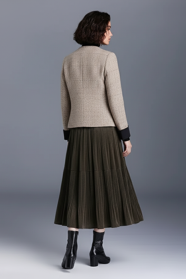 jupe velours plissée