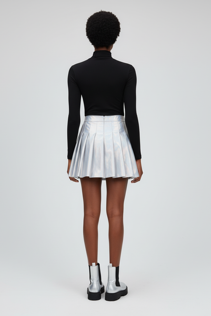 Jupe Plissée Irisée Mini Sexy