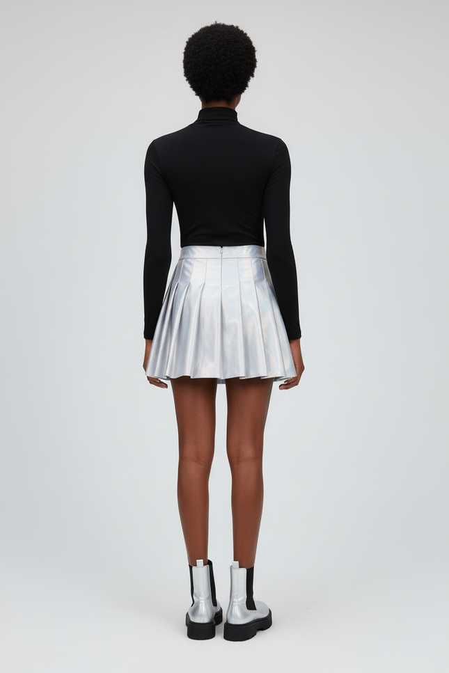 Jupe Plissée Irisée Mini Sexy