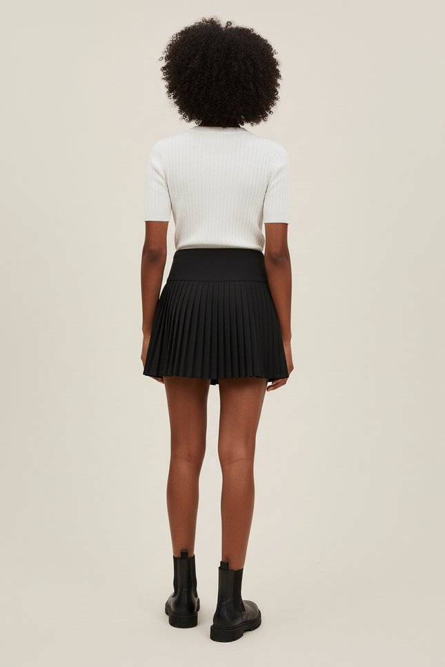 jupe short plissée femme