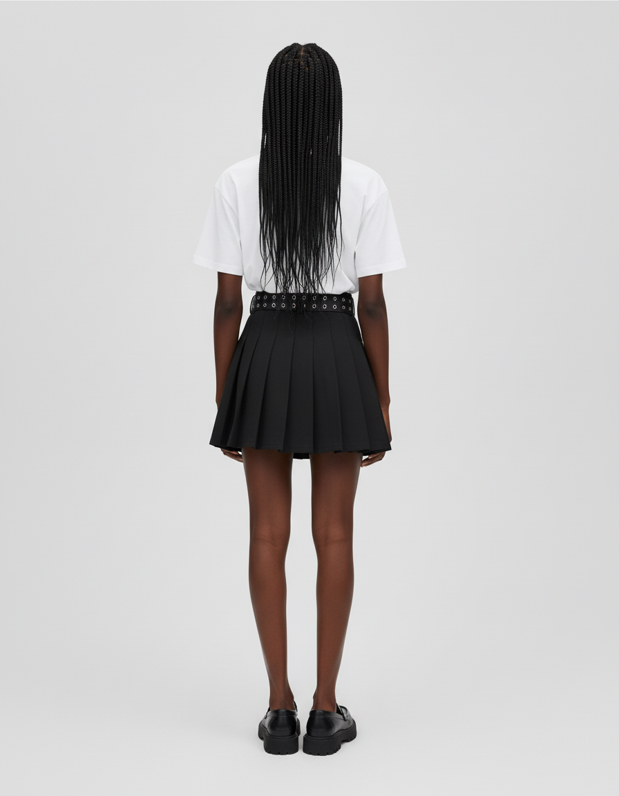 jupe plissée ceinture