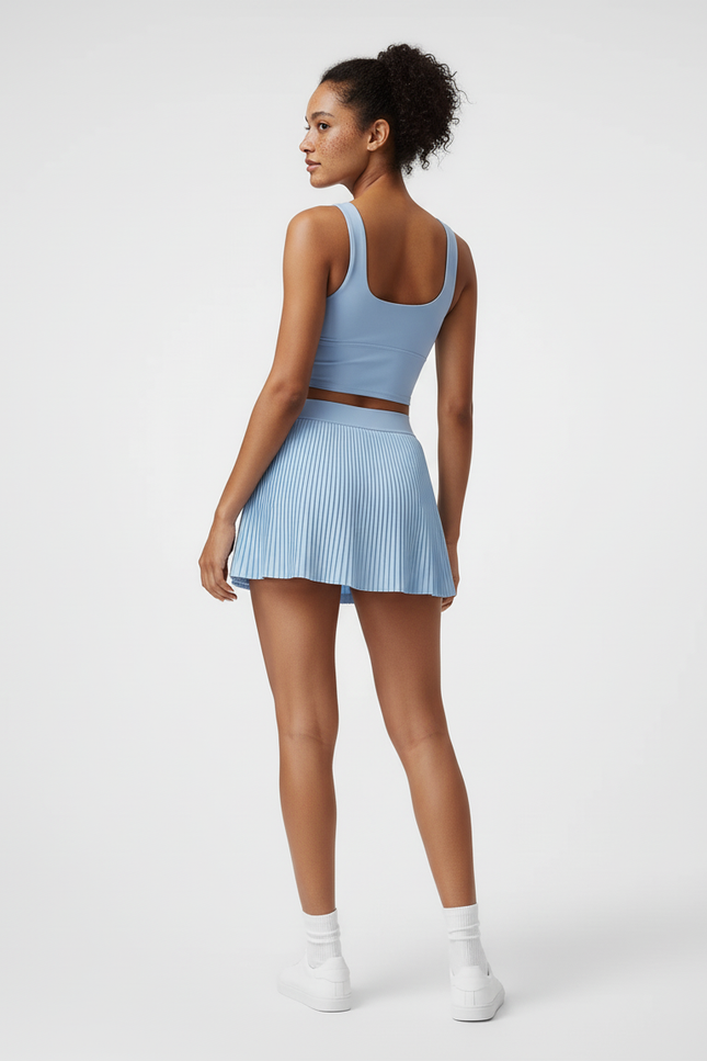 Jupe Plissée mini bleu ciel sportive
