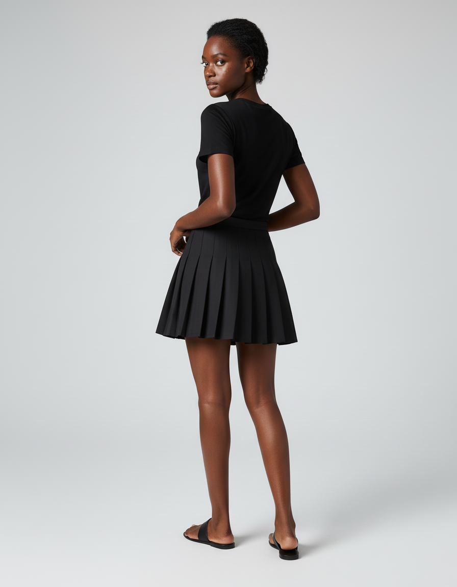 Jupe Plissée Noire Mini Chic originale