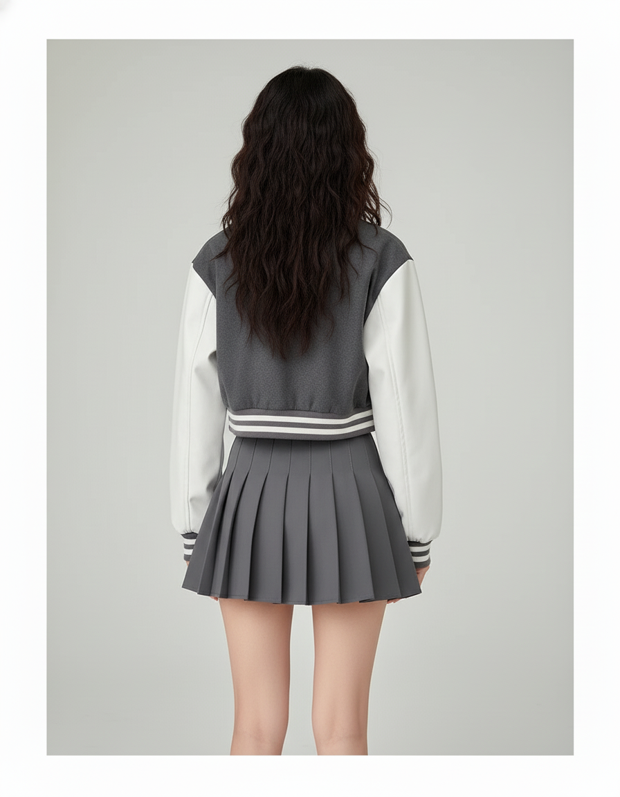 jupe crayon plissée