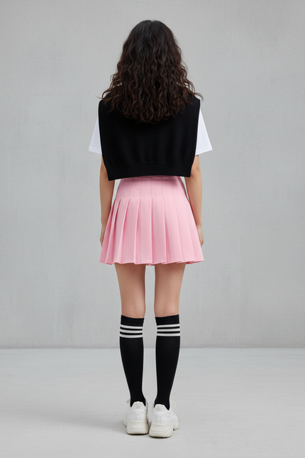 Jupe Plissée rose mini Preppy