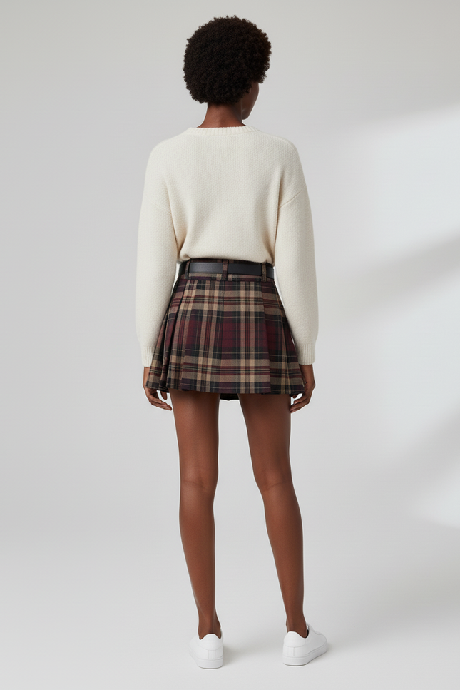 Jupe Plissée écossaise mini preppy
