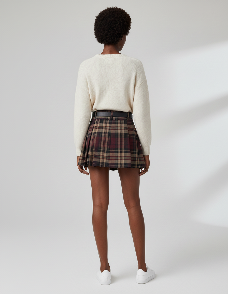 Jupe Plissée écossaise mini preppy
