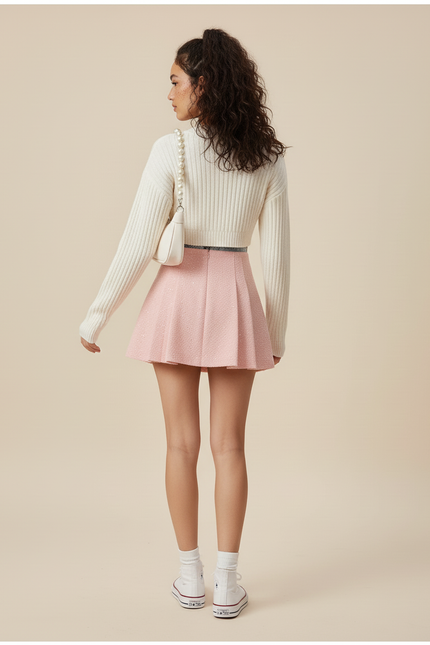 jupe plissée sequins