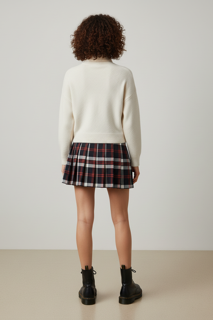 Jupe Plissée Mini Plaid Chic