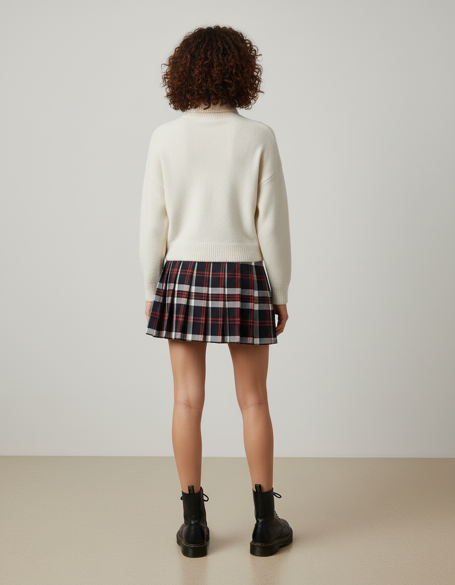 Jupe Plissée Mini Plaid Chic