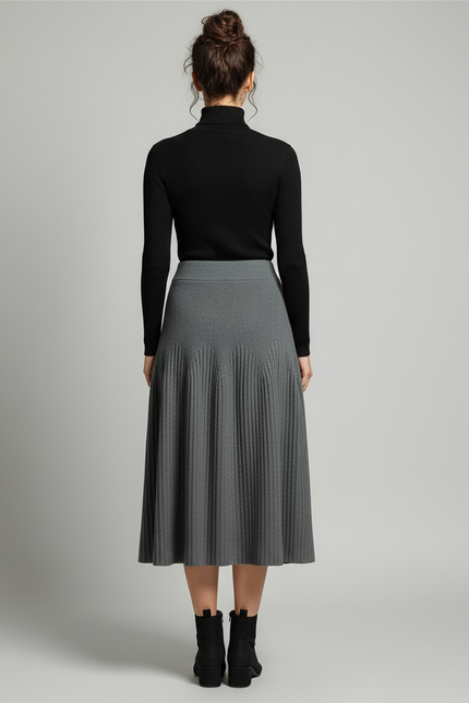 jupe plissée maille