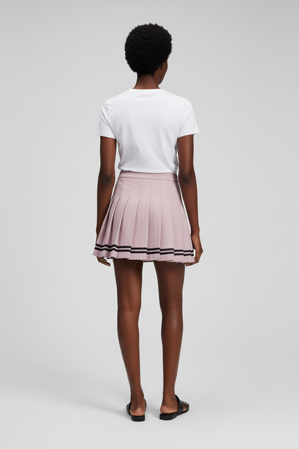 Jupe Plissée rose pâle mini chic tendance