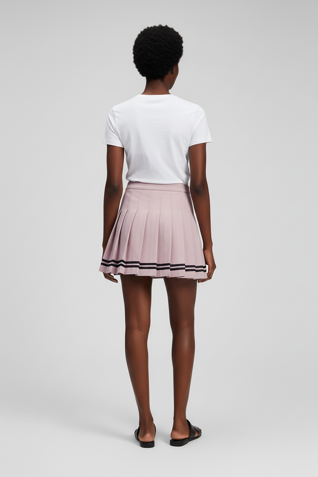 Jupe Plissée rose pâle mini chic tendance