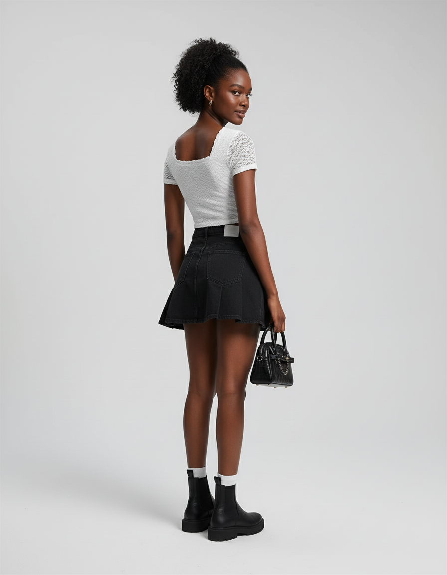 jupe plissée petite taille