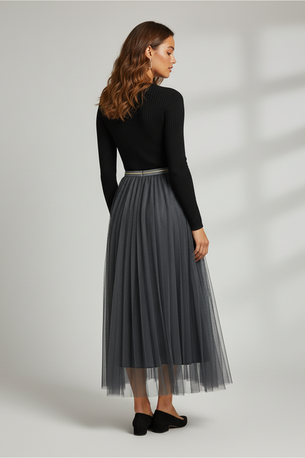 jupe plissée tulle