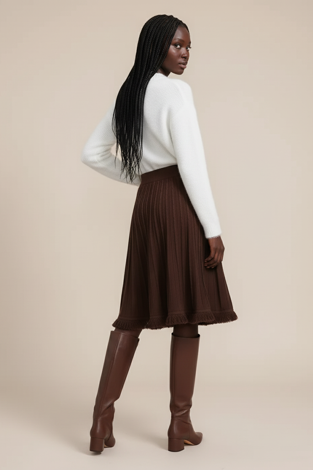 jupe plissée laine femme