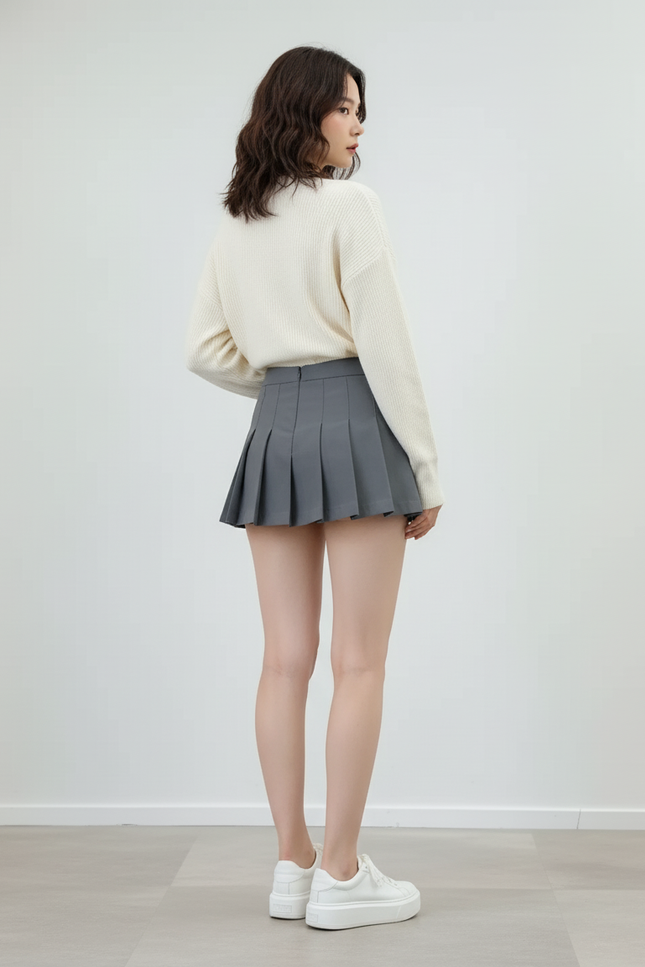 jupe culotte plissée femme