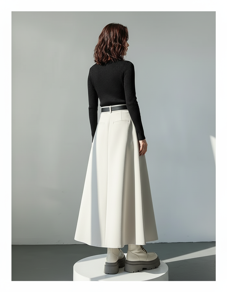 jupe culotte plissée longue