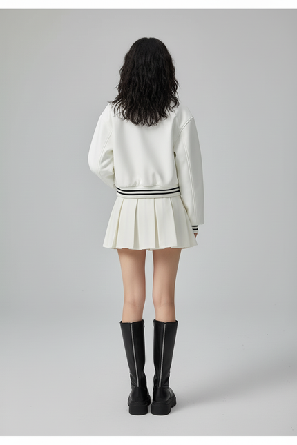 Jupe Plissée blanche mini chic légère