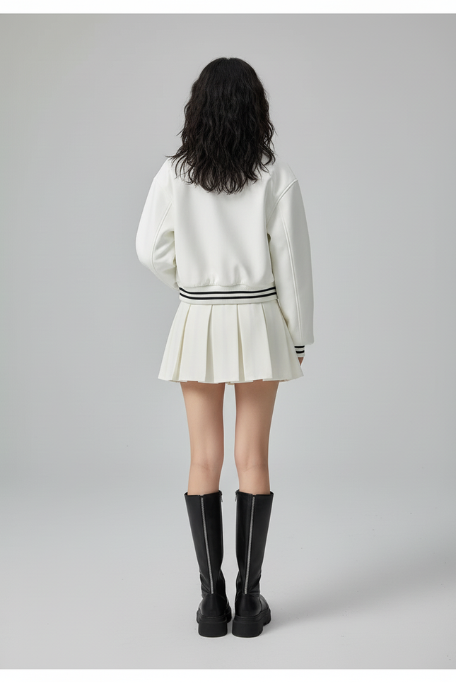 Jupe Plissée blanche mini chic légère