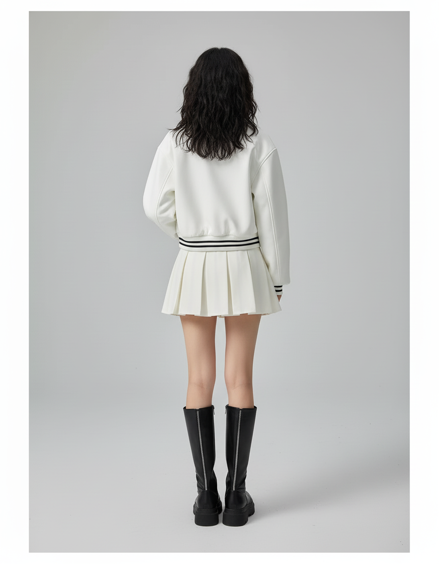 Jupe Plissée blanche mini chic légère