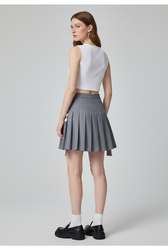 Jupe Plissée grise mini Y2k tendance