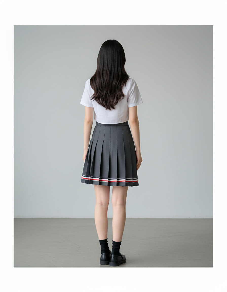 Jupe Plissée grise mini chic féminine élégante