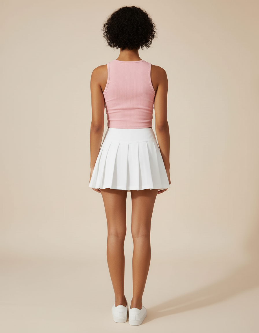 Jupe Plissée Blanche Mini Y2k tendance