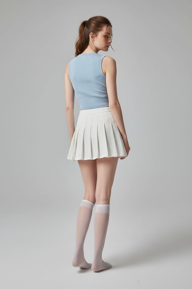 Jupe Plissée blanche mini chic légère aérienne