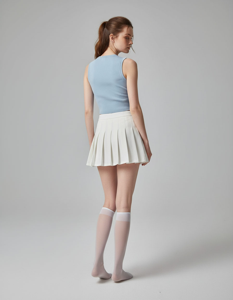 Jupe Plissée blanche mini chic légère aérienne