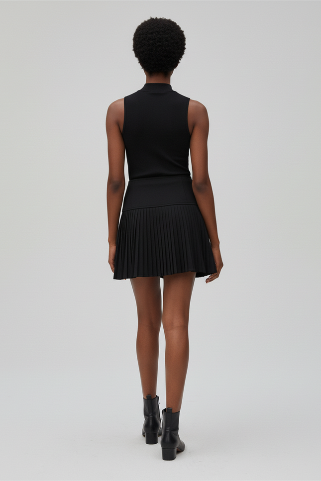Jupe Plissée Noire Accordéon Chic